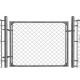 3.5mm Wire Thick Diamond Chain Link Fencing With Frame