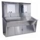 SUS304 Pedal Operated Hand Wash Basin Sink 500ml/H 1500*600*1800mm