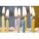 Simple Spiral Striped Birthday Candles With Colorful Dots No Harmful Tearless