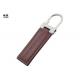 Oversized Personalised Leather Keyring Pull Apart Keychain Brown Color