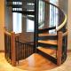 OEM ODM Wooden Spiral Stair , Indoor Wood Staircase Railing