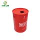 Alcohol Tin Can Eco-Friendly Matted Red Color Drum Shape For Vodka