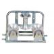 Galvanized Triple Cable Pulling Rollers , Aluminum Cable Corner Roller