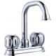 Brass Centerset High Arc Widespread Bathroom Faucet 2 Handle Chrome