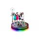 Tempered LED Glass 360 Camera Booth 360 Photo Booth With Ring Light Selfie Holders