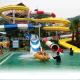 Children Spray Park Equipment Colorful Fiberglass Water Slide SGS Certification