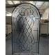 All Diamond Beveled Entry  Door Glass With Patina Caming