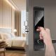 Hotel Magnetic Card Induction Lock Mechanical Key Wooden Smart Door Lock OEM System