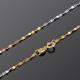 18K Yellow  Rose White Tone Gold Twist Link Chain Necklace  18 inches (NG0110)