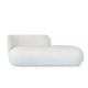 Chaise RHF Boucle Fabric Couch Pure Sponge Padded White Boucle Couch