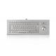 Custom Stainless Steel Inustrial Metal Compact Keyboard With Trackball Explosion Proof