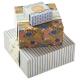 4 Gray Geometric 2 Pack Gift Boxes With Gold Bands