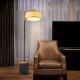 40W Black Iron LED Vertical Lamps Exhibition Hall Bedroom Floor Lamp