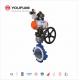 Full PTFE Lined Butterfly Valve Lug Type PN16 150Lbs Anticorrosion With Worm Gear