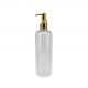 250ml 500ml Plastic Transparent Lotion Bottle With Golden Pump Heads And Snap Fastened