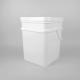 18L PP PE Square Plastic Bucket White With Good Sealing Lid