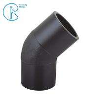 HDPE Irrigation Pipe Fittings , Butt Welding HDPE 45 Degree Elbow CE Approved
