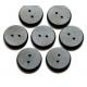 PPS double holes mini round button washable UHF RFID laundry tags for clothing linen