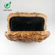 Private Logo Handmade Wooden Clutch Bag Women Party Bag With Hard Surface
