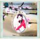 Mini Plastic Photo Keychain Oval Shaped For Personal Decoration