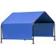 Compact and Portable Dog Shelter  4' x 4' x 3' Galvanized Steel Pet Shed in Blue Color