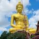 Large Brass Buddha Statue Outdoor Giant Gold Buddha Statue H71m Size