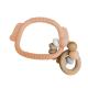 Baby Soft 15mm Silicone Bead Teething Rings Bracelet Eco Friendly With Wooden Ring