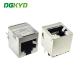 RJ45 Network Port Socket 180 Degree In-Line Interface 10P8C Connector Without Light With Shield Without Filter