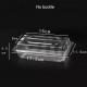PET Rectangular / Square Transparent Hinge Clam Vacuum Formed Cake Roll Sushi Fruit Takeaway Transparent Box With Lid