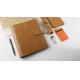 High quality A5 middle size ring binder loose leaf organizer with brown color