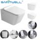 Popular Ceramic WC Public Wall Hung Toilet With UF Soft Closing Seat Cover