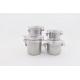 4pcs set Wholesale 304#stainless steel round tea tin candy can food storage canister with plastic lid