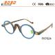 2019 new design round shape reading glasses with spring hinge,suitable for men and women