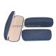 stylish semi hard eyewear cases with jean fabric surface material