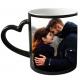 11oz Heart Sublimation Coated Ceramic Magic Mugs Semi-Glossy Color Change