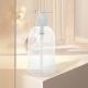 500ml Transparent cylindrical Smooth with white pump for shampoo lotion bottle