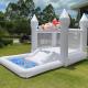 Party Outdoor White Bounce House Inflatable Jumping Castle For Kids With Ball Pit