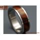 Custom Jewelry Pattern Stainless Steel Wedding Wood Band Rings  Jewelry Infinityring