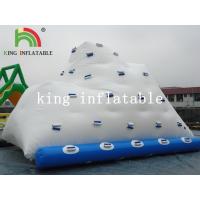 Backyard White Inflatable Water Iceberg / Durable PVC Custom Logo Printed Water Toy
