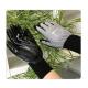 Grey Polyester Liner Black Nitrile Gloves For Carrying And Cleaning