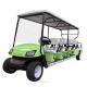 Green Electric Sightseeing Limousine Golf Cart Dealer 72V Lithium Battery