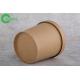 Single Wall Thick Kraft Paper Soup Cups , Carton Brown 8 Oz Paper Cups With Lids