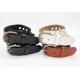 Cutout Effect Personalized Leather Belts 3.5cm Width With Handwork Stitching
