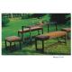 5pcs wicker rattan patio furniture garden benches ottoman table-8111
