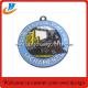 Soft enamel metal medals,zinc alloy die casting 60mm medal with silver plated