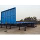 32T Payload 40ft 3 Drum Axles  FlatBed Container Semi Truck Trailer with Front Protector
