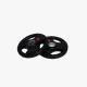 Cast Iron 2.5kg Black Gym Barbell Weight Plate , Rubber Coated Barbell Bumper Plates