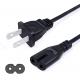 US Plug IEC320 C7 Cable NEMA 1-15P ,  7A 10A 125V 2 Prong AC Power Cord