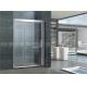 Stainless Steel Double Sliding Glass Shower Screens Nano Tempered Glass CE Certification