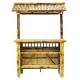 220x160cm Tiki Bar Bamboo Bench Bar With Waterproof Roof Chairs Outdoor